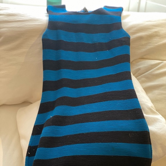 Bodycon DVF blue and black dress - Picture 1 of 2